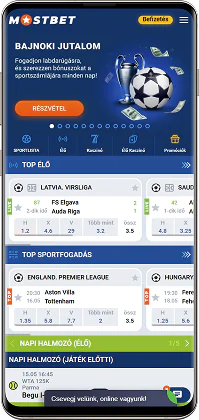 Képernyőkép Mostbet otthon