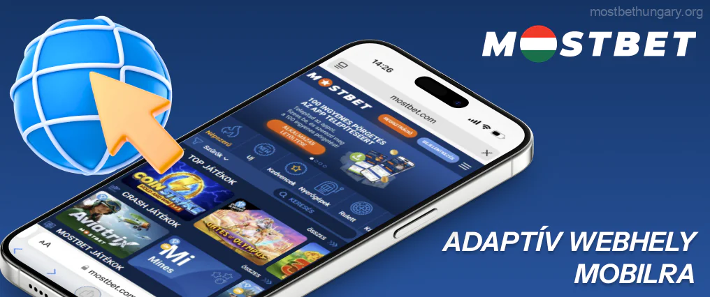 A magyar játékosok számára a mobilalkalmazás mellett egy alternatívát is kínálnak. Ez a weboldal adaptált változata Mostbet