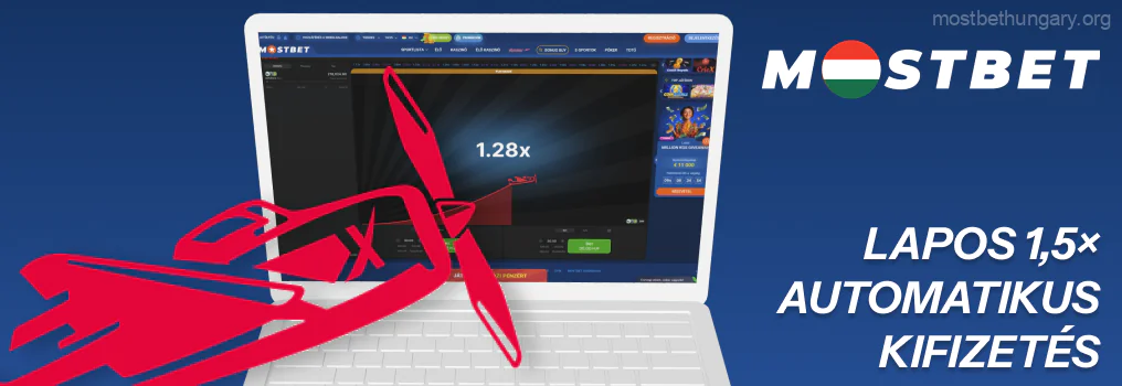 Lapos 1,5× Automatikus kifizetés Mostbet Aviator