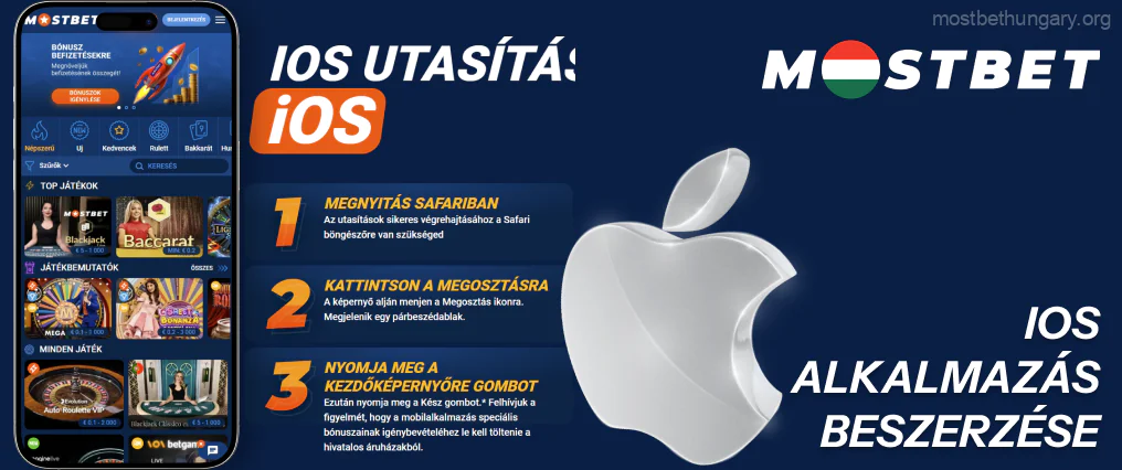 Az IOS-felhasználók iPhone-on és iPad-en is elérhetik a Mostbetet