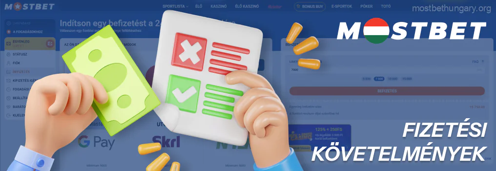 A pénzeszközök be- vagy kivezetéséhez használja a profiljának beállításait az oldalon Mostbet
