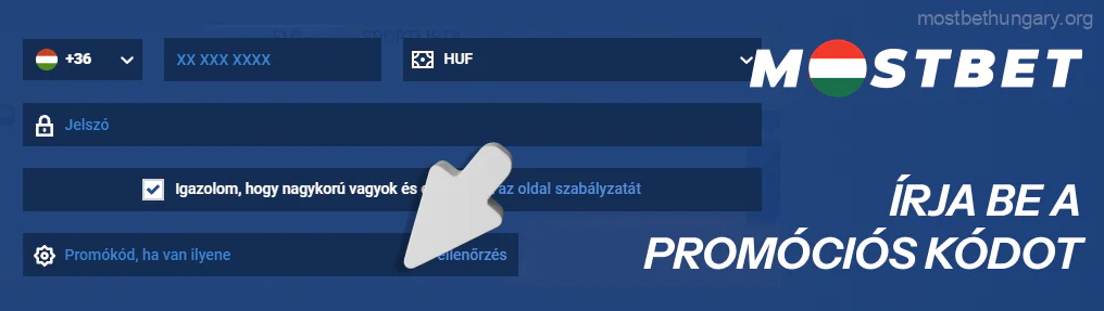 Töltse ki a regisztrációs űrlapot pontos és valós információkkal Mostbet